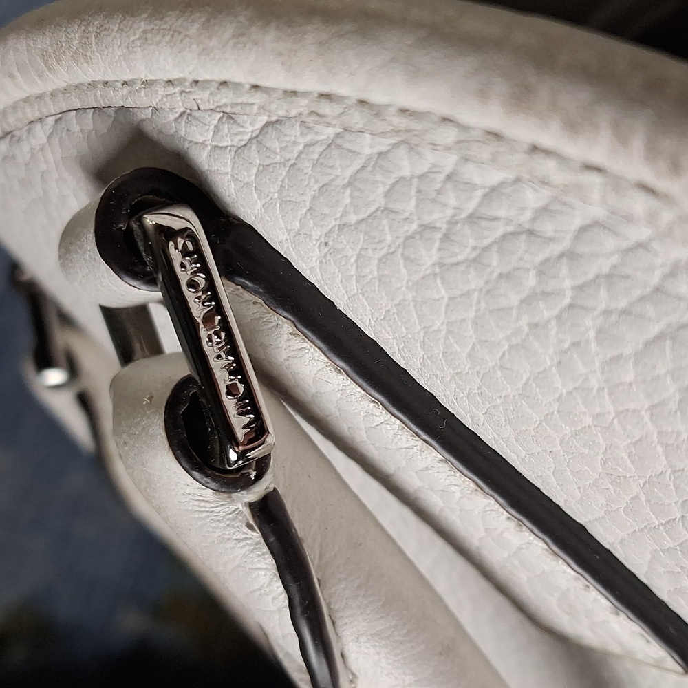 Michael Kors White With Silver Harware Satchel Bag - Large - Picture 15 of 16